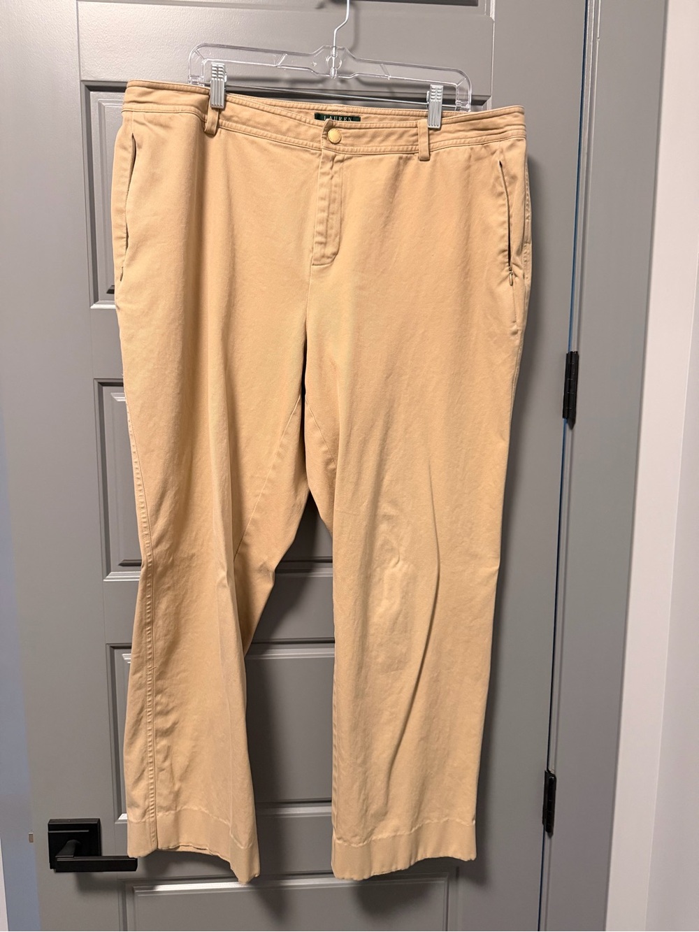 Lauren Ralph Lauren Green Label Women's Straight-Leg Khaki Pants 18W